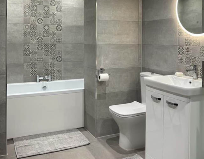 A stylish, mdoern bathroom installation done by Aquarella Bathrooms
