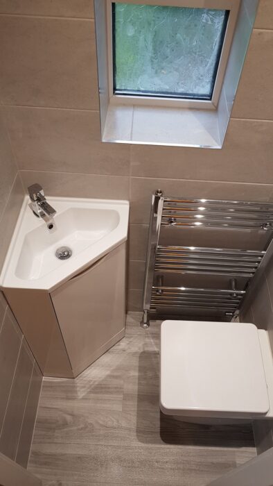Modern stylish walk in shower